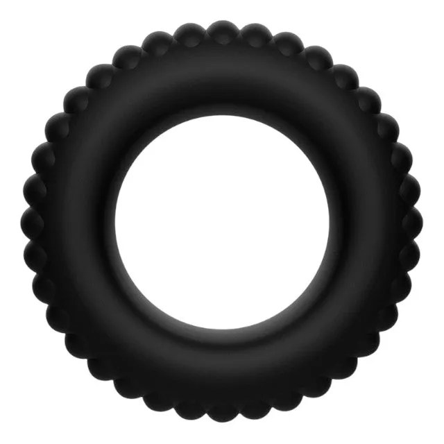 Set 4 inele pentru penis ADDICTED TOYS Cock Ring Set. din silicon flexibil. diametre progresive 2.1 - 2.8 cm. negru