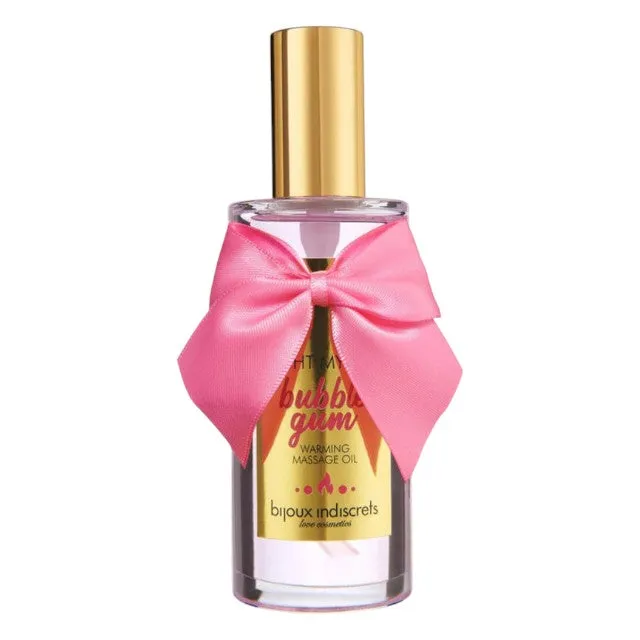 Set cadou erotic BIJOUX INDISCRETS Bubblegum Play Kit. cu ulei de masaj și luciu de buze pentru sex oral