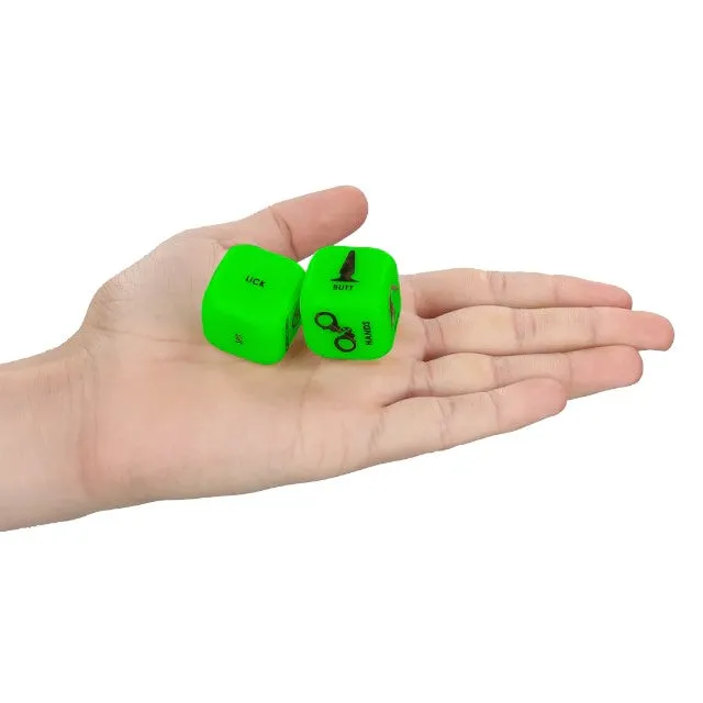 Set OUCH! Bondage Kit Glow In The Dark. pentru jocuri BDSM. cu cătușe. căluș. mască. paletă și zaruri. negru cu verde fluorescent