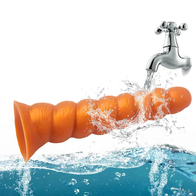 Silicone Anal Dildo Butt Plug - Big Spiral Anal Plug Vaginal Prostate Massager