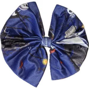 Skull Fabric Hair Bow