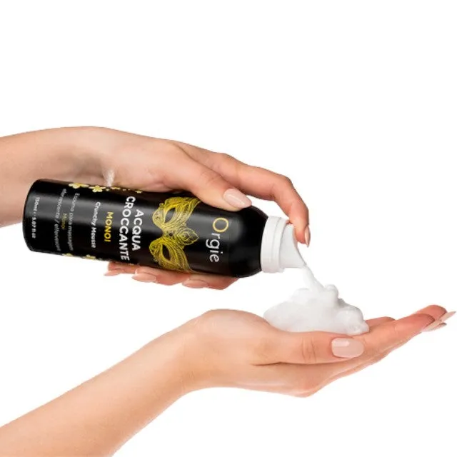 Spuma Orgie - Acqua Croccante MONOI. pentru masaj erotic. cu aroma de ulei monoï. 150 ml