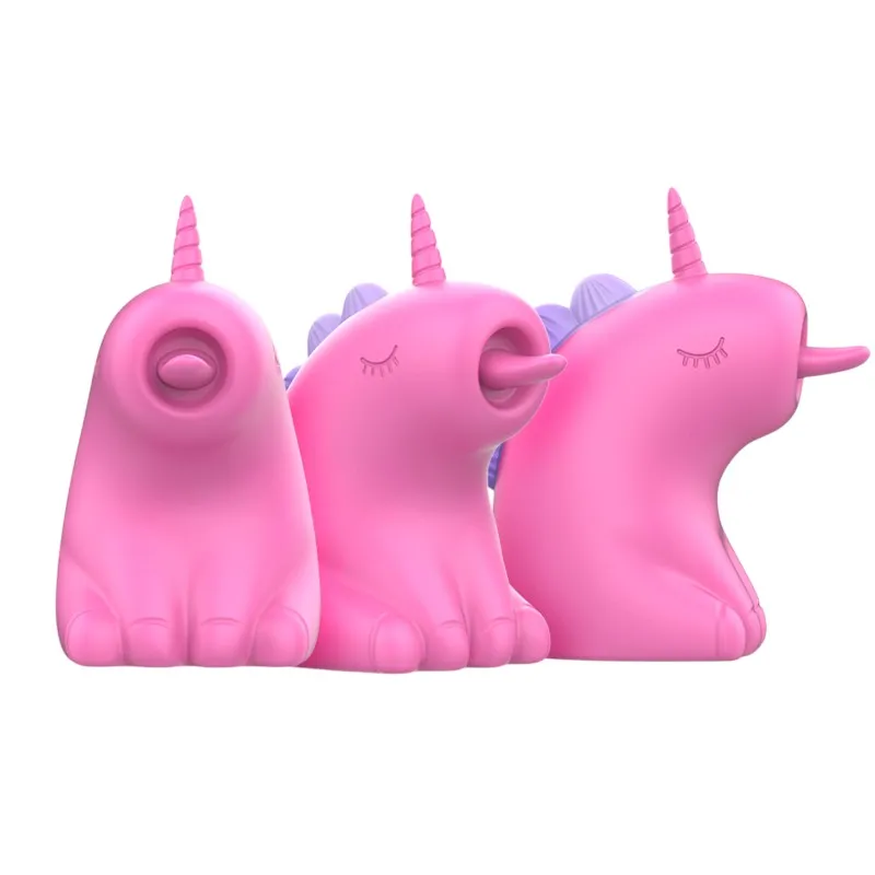 Stimulator clitoris INTENSE PINKIE. in forma de unicorn. cu functii de vibratie reglabile. rezistent la apa IPX7. culoarea fucsia
