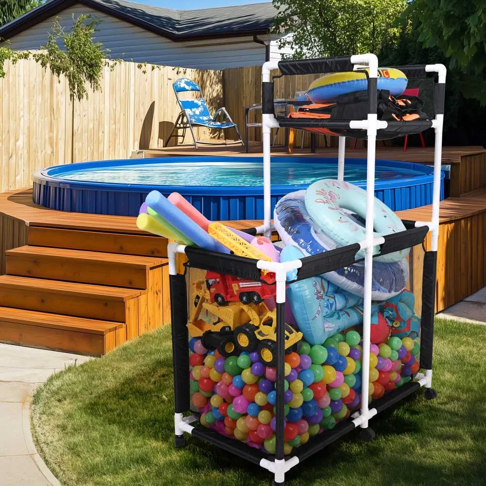 TheLAShop 158Gal. Pool Float Storage Towel Noodles Toy Holder