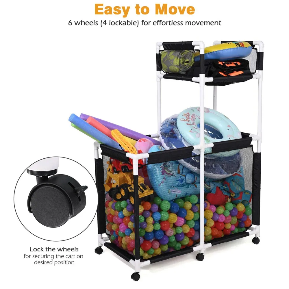 TheLAShop 158Gal. Pool Float Storage Towel Noodles Toy Holder
