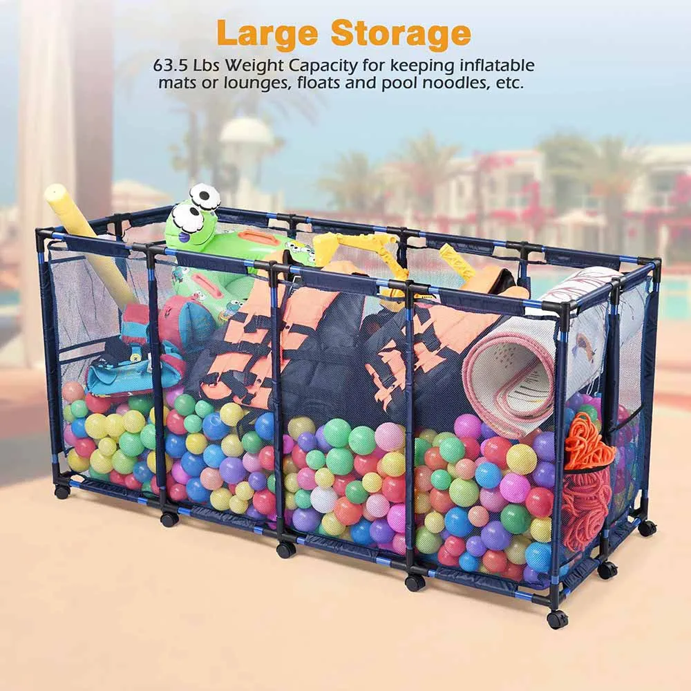 TheLAShop 223Gal. Pool Float Storage Mesh Bin Holds Toy Raft