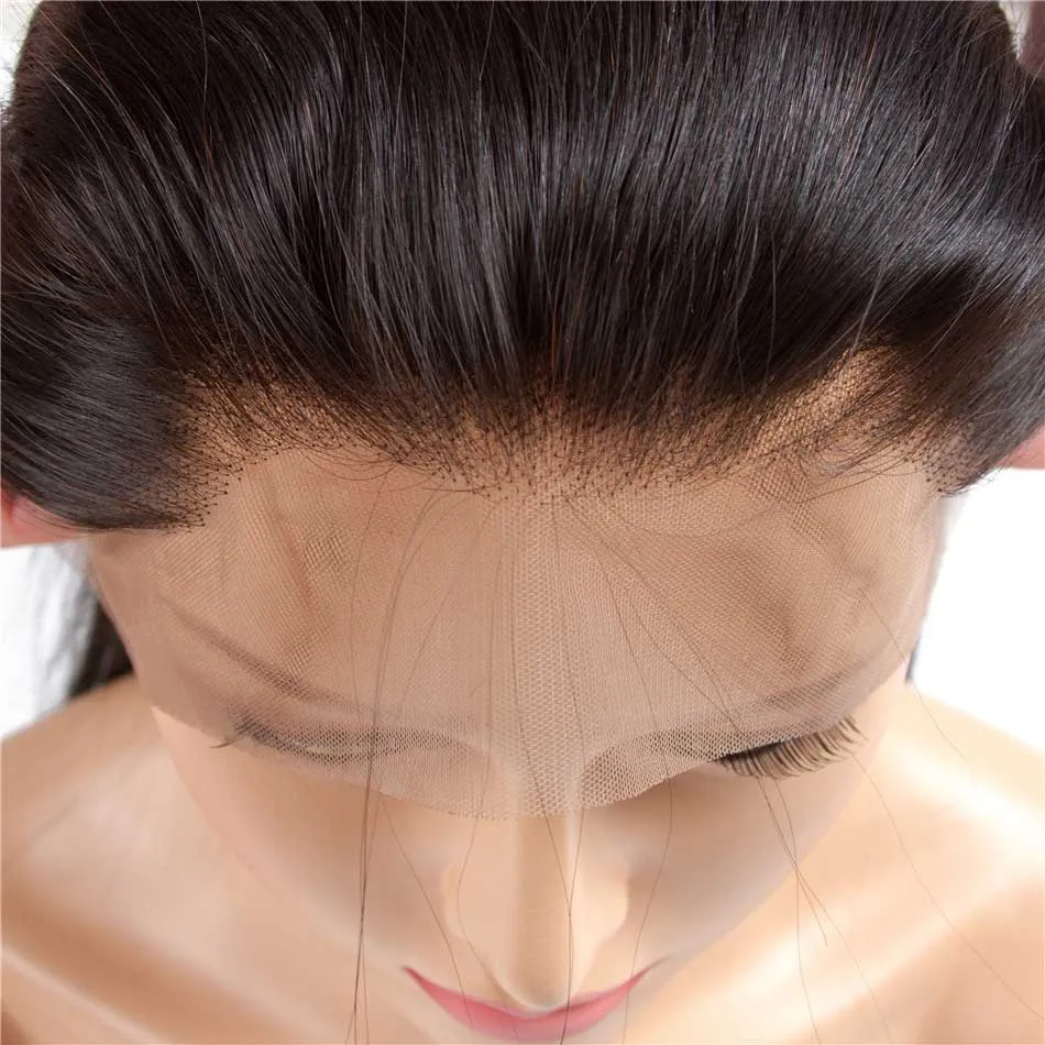 Tuneful 13x4 Lace Front Closure Straight 100% Remy Human Hair Transparent Lace Pre Plucked
