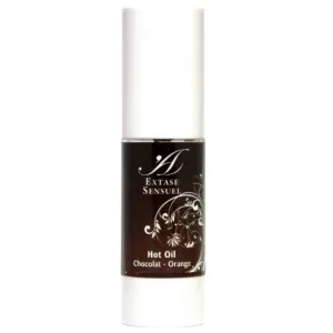 Ulei unisex EXTASE SENSUEL Hot Oil. pentru masaj. lubrifiere și stimulare. efect de încălzire. aromă de ciocolată și portocală. 30 ml
