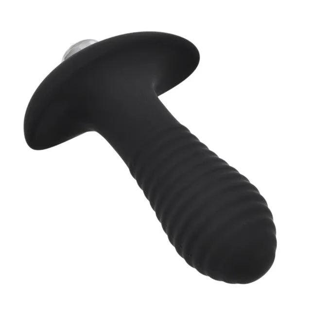 Vibrator anal LOVING JOY Swirl Vibrating Butt Plug. 7 funcții de vibrație. lungime 14.5 cm. diametru 3.5 cm. negru