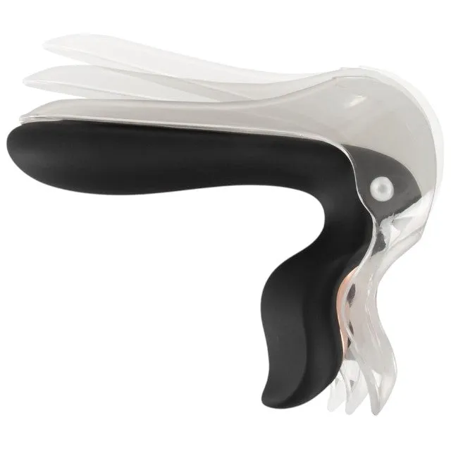 Vibrator BAD KITTY Vibrating Speculum. în formă de specul cu lumină LED. 10 funcții de vibrație. lungime 13.7 cm. negru