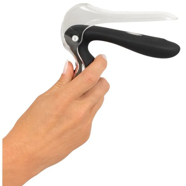 Vibrator BAD KITTY Vibrating Speculum. în formă de specul cu lumină LED. 10 funcții de vibrație. lungime 13.7 cm. negru