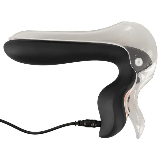 Vibrator BAD KITTY Vibrating Speculum. în formă de specul cu lumină LED. 10 funcții de vibrație. lungime 13.7 cm. negru