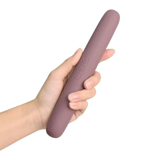 Vibrator DREAMTOYS Nude Ailee Double Vibrator. cu două capete. 10 funcții de vibrație. rezistent la apă IPX6. mov