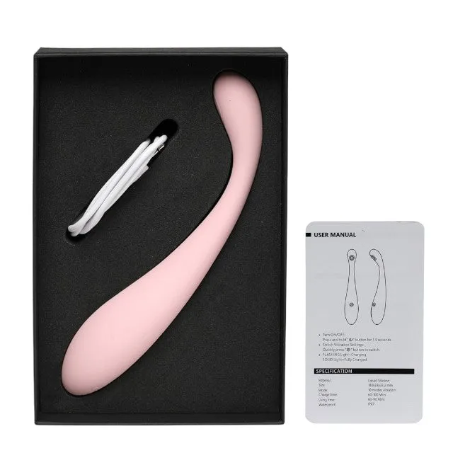 Vibrator INTY TOYS BLUSH. pentru stimularea punctului G. 10 funcții de vibrații ultra-puternice. rezistent la apă IPX7. 18 cm. roz