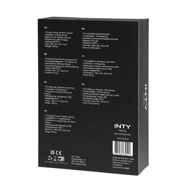 Vibrator INTY TOYS BLUSH. pentru stimularea punctului G. 10 funcții de vibrații ultra-puternice. rezistent la apă IPX7. 18 cm. roz