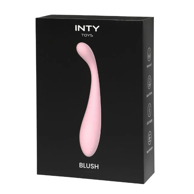 Vibrator INTY TOYS BLUSH. pentru stimularea punctului G. 10 funcții de vibrații ultra-puternice. rezistent la apă IPX7. 18 cm. roz