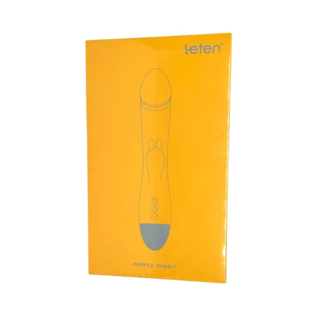 Vibrator rabbit LETEN Faye 3 - Purple Rabbit. pentru stimularea clitorisului și punctului G. 10 funcții de vibrație. 19 cm. mov