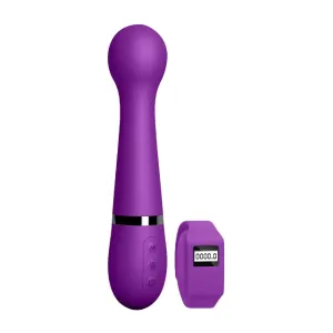 Vibrator wand SEXERCISE Pelvic Muscle Training Set. pentru exerciții kegel. 10 funcții de vibrație. control prin telecomandă tip ceas. mov