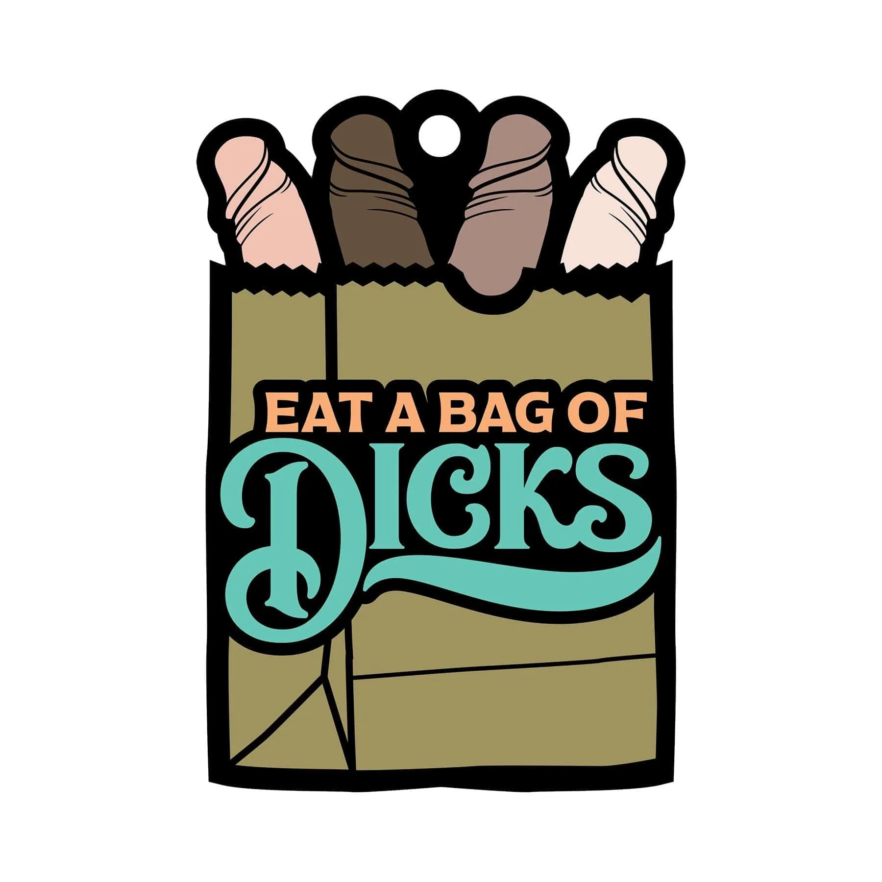 Wood Rocket Eat A Bag Of Dicks Air Freshener